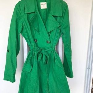 Kelly Green Trench Coat
